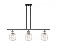  516-3I-BAB-G1013 - Belfast - 3 Light - 36 inch - Black Antique Brass - Cord hung - Island Light