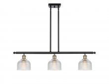  516-3I-BAB-G412 - Dayton - 3 Light - 36 inch - Black Antique Brass - Cord hung - Island Light