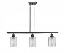  516-3I-BK-G112 - Cobbleskill - 3 Light - 36 inch - Matte Black - Cord hung - Island Light