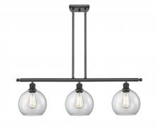  516-3I-BK-G122-8 - Athens - 3 Light - 36 inch - Matte Black - Cord hung - Island Light