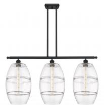  516-3I-BK-G557-10CL - Vaz - 3 Light - 37 inch - Matte Black - Cord hung - Island Light