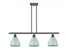  516-3I-BK-MBD-75-SF - Plymouth - 3 Light - 36 inch - Matte Black - Cord hung - Island Light