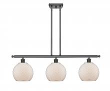  516-3I-OB-G121-8CSN - Farmhouse Chicken Wire - 3 Light - 36 inch - Oil Rubbed Bronze - Cord hung - Island Light