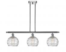  516-3I-PC-G1213-8 - Athens Deco Swirl - 3 Light - 36 inch - Polished Chrome - Cord hung - Island Light