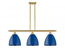  516-3I-SG-MBD-9-BL - Plymouth - 3 Light - 36 inch - Satin Gold - Cord hung - Island Light