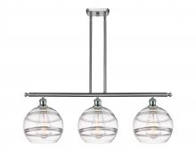  516-3I-SN-G556-10CL - Rochester - 3 Light - 37 inch - Brushed Satin Nickel - Cord hung - Island Light