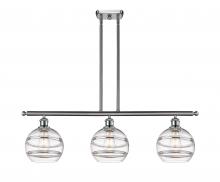  516-3I-SN-G556-8CL - Rochester - 3 Light - 36 inch - Brushed Satin Nickel - Cord hung - Island Light