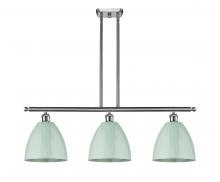  516-3I-SN-MBD-9-SF - Plymouth - 3 Light - 36 inch - Brushed Satin Nickel - Cord hung - Island Light