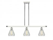  516-3I-WPC-G275 - Conesus - 3 Light - 36 inch - White Polished Chrome - Cord hung - Island Light