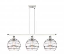  516-3I-WPC-G556-10CL - Rochester - 3 Light - 37 inch - White Polished Chrome - Cord hung - Island Light