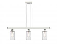  516-3I-WPC-G802 - Clymer - 3 Light - 36 inch - White Polished Chrome - Cord hung - Island Light