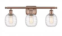  516-3W-AC-G1013 - Belfast - 3 Light - 26 inch - Antique Copper - Bath Vanity Light