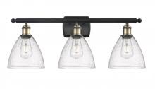  516-3W-BAB-GBD-754 - Bristol - 3 Light - 28 inch - Black Antique Brass - Bath Vanity Light