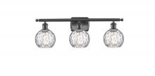  516-3W-OB-G1215-6 - Athens Water Glass - 3 Light - 26 inch - Oil Rubbed Bronze - Bath Vanity Light