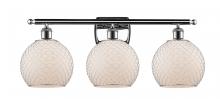  516-3W-PC-G121-8CSN - Farmhouse Chicken Wire - 3 Light - 28 inch - Polished Chrome - Bath Vanity Light