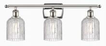  516-3W-PN-G559-5CL - Bridal Veil - 3 Light - 25 inch - Polished Nickel - Bath Vanity Light