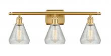  516-3W-SG-G275 - Conesus - 3 Light - 26 inch - Satin Gold - Bath Vanity Light