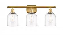  516-3W-SG-G558-6CL - Bella - 3 Light - 26 inch - Satin Gold - Bath Vanity Light