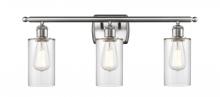  516-3W-SN-G802 - Clymer - 3 Light - 24 inch - Brushed Satin Nickel - Bath Vanity Light