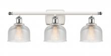  516-3W-WPC-G412 - Dayton - 3 Light - 26 inch - White Polished Chrome - Bath Vanity Light