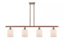  516-4I-AC-G111 - Cobbleskill - 4 Light - 48 inch - Antique Copper - Cord hung - Island Light