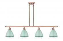  516-4I-AC-MBD-75-SF - Plymouth - 4 Light - 48 inch - Antique Copper - Cord hung - Island Light