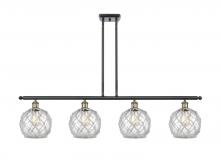  516-4I-BAB-G122-8RW - Farmhouse Rope - 4 Light - 48 inch - Black Antique Brass - Cord hung - Island Light