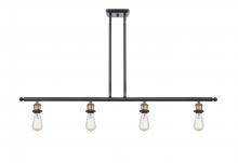  516-4I-BAB - Bare Bulb - 4 Light - 48 inch - Black Antique Brass - Cord hung - Island Light