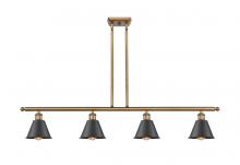  516-4I-BB-M8-BK - Smithfield - 4 Light - 48 inch - Brushed Brass - Cord hung - Island Light