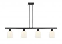  516-4I-BK-G559-5GWH - Bridal Veil - 4 Light - 48 inch - Matte Black - Cord hung - Island Light