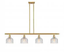  516-4I-SG-G412 - Dayton - 4 Light - 48 inch - Satin Gold - Cord hung - Island Light