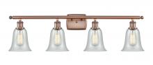  516-4W-AC-G2812 - Hanover - 4 Light - 36 inch - Antique Copper - Bath Vanity Light