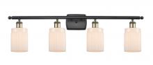  516-4W-BAB-G341 - Hadley - 4 Light - 35 inch - Black Antique Brass - Bath Vanity Light