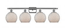  516-4W-PC-G121-8CBK - Farmhouse Chicken Wire - 4 Light - 38 inch - Polished Chrome - Bath Vanity Light