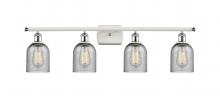  516-4W-WPC-G257 - Caledonia - 4 Light - 35 inch - White Polished Chrome - Bath Vanity Light