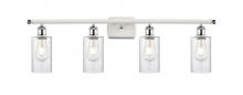  516-4W-WPC-G804 - Clymer - 4 Light - 34 inch - White Polished Chrome - Bath Vanity Light