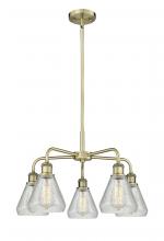  516-5CR-AB-G275 - Conesus - 5 Light - 24 inch - Antique Brass - Chandelier