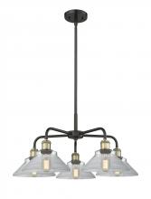  516-5CR-BAB-G132 - Orwell - 5 Light - 26 inch - Black Antique Brass - Chandelier