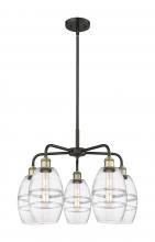  516-5CR-BAB-G557-6CL - Vaz - 5 Light - 24 inch - Black Antique Brass - Chandelier