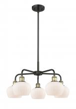  516-5CR-BAB-G91 - Fenton - 5 Light - 25 inch - Black Antique Brass - Chandelier