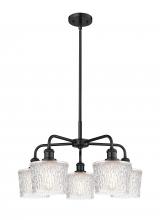  516-5CR-BK-G402 - Niagara - 5 Light - 25 inch - Matte Black - Chandelier