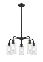  516-5CR-BK-G802 - Clymer - 5 Light - 22 inch - Matte Black - Chandelier