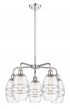  516-5CR-PC-G557-6CL - Vaz - 5 Light - 24 inch - Polished Chrome - Chandelier