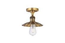  517-1C-BB-M17-BB - Scallop - 1 Light - 8 inch - Brushed Brass - Semi-Flush Mount