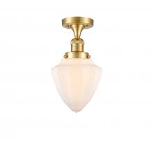  517-1CH-SG-G661-7 - Bullet - 1 Light - 7 inch - Satin Gold - Semi-Flush Mount