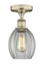  616-1F-AB-G82 - Eaton - 1 Light - 6 inch - Antique Brass - Semi-Flush Mount