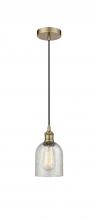  616-1P-AB-G259 - Caledonia - 1 Light - 5 inch - Antique Brass - Cord hung - Mini Pendant