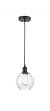  616-1P-BK-G362 - Waverly - 1 Light - 6 inch - Matte Black - Cord hung - Mini Pendant