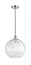  616-1P-PC-G1215-12-LED - Athens Water Glass - 1 Light - 12 inch - Polished Chrome - Cord hung - Mini Pendant