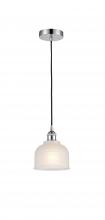  616-1P-PC-G411 - Dayton - 1 Light - 6 inch - Polished Chrome - Cord hung - Mini Pendant